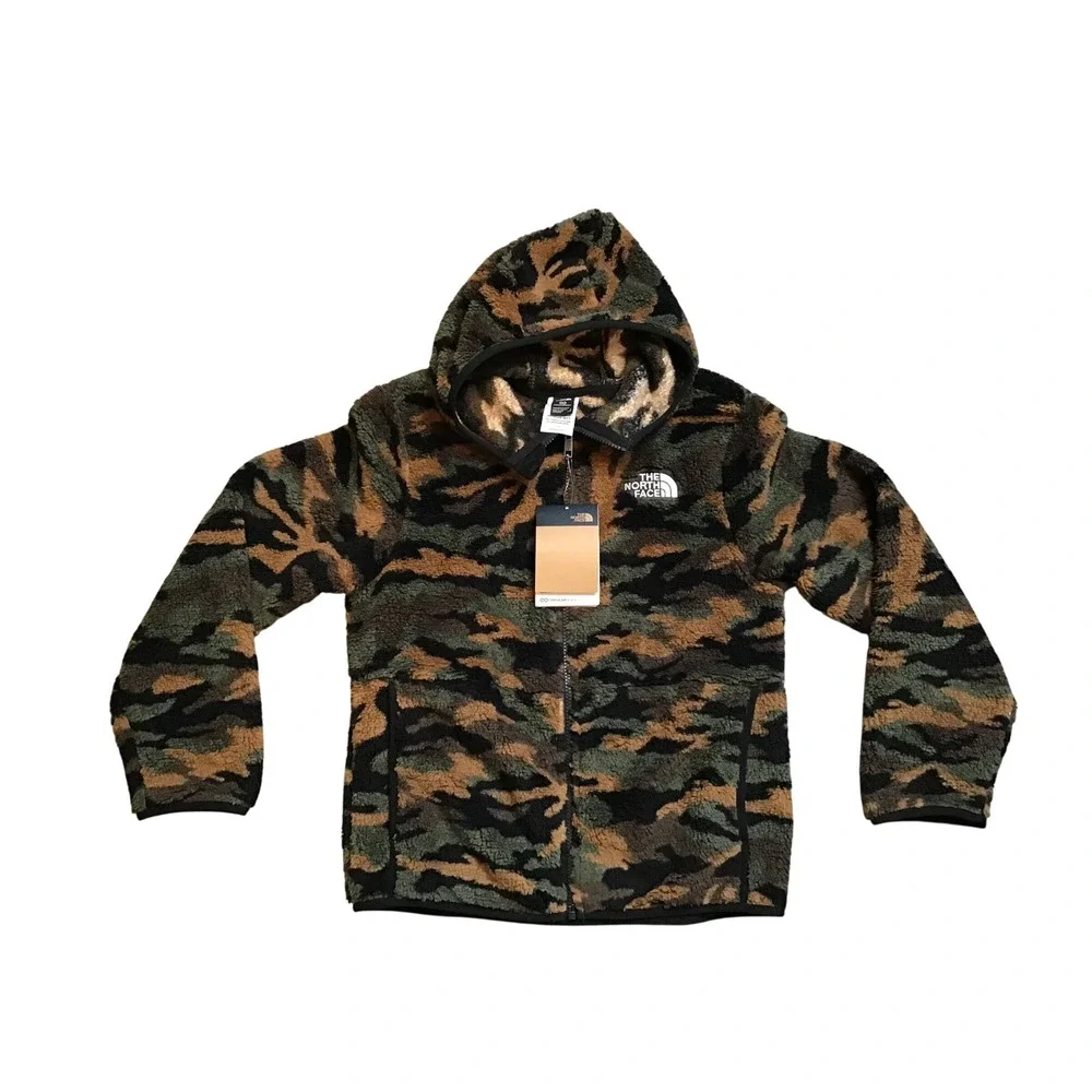 The North Face Unisex Camo Print Glacier Full Zip Hooded Jacket Size L(12) NWT